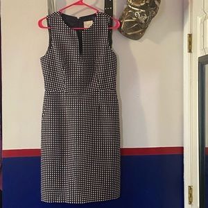 🆓📦 J. Crew B&W Polka Dot Sheath Dress